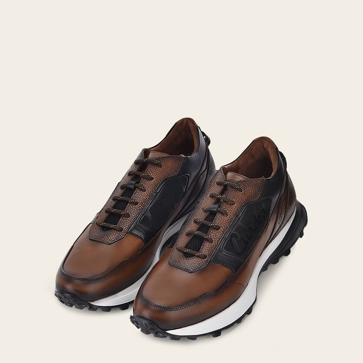 Tenis en piel genuina para caballero