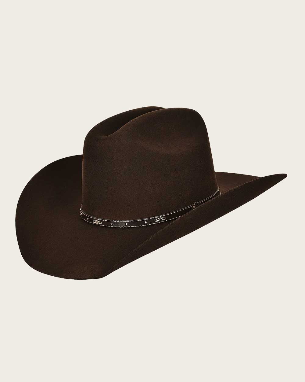 Sombrero Monterrey de lana marrón oscuro