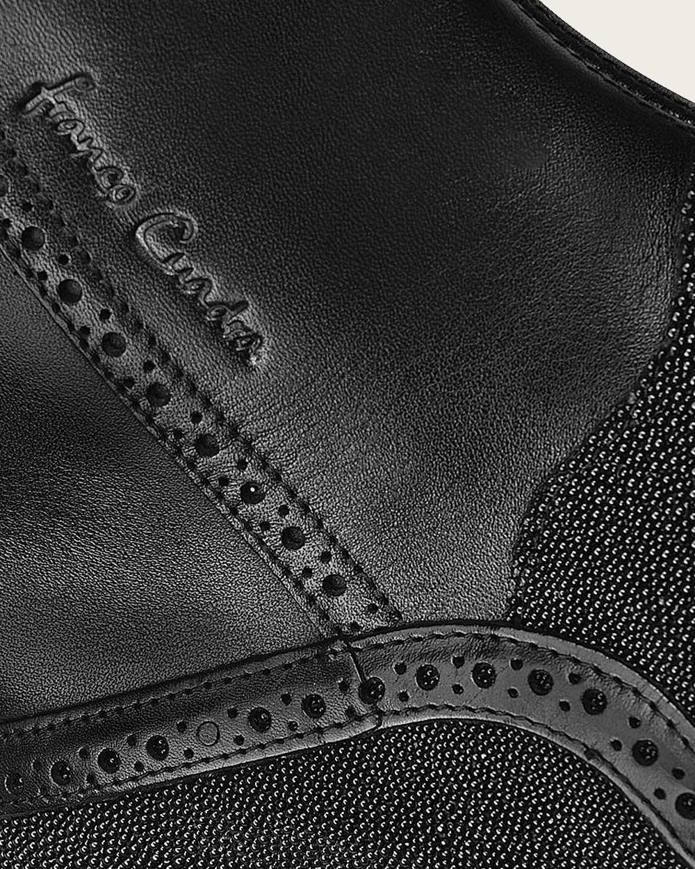 Botin de vestir en piel genuina de mantarraya para caballero