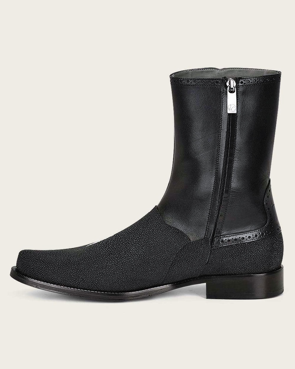Botin de vestir en piel genuina de mantarraya para caballero