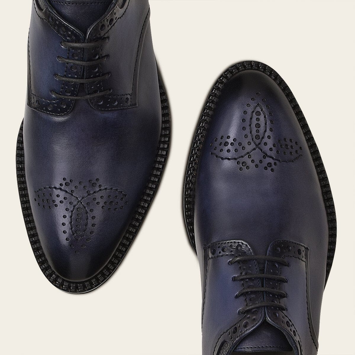 Zapato de vestir tipo derby en piel genuina de bovino
